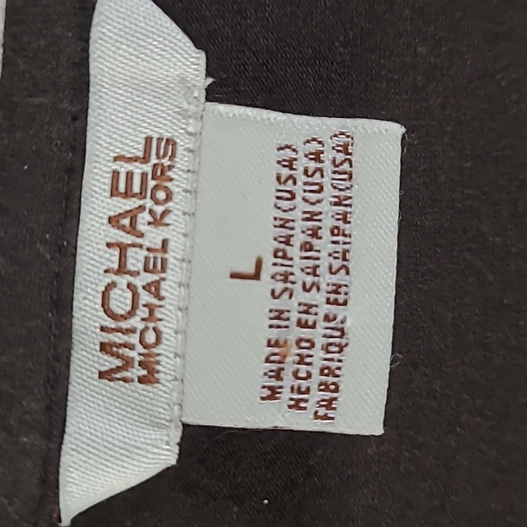 Michael Kors top with leather buckle, Size L - Picture 3 of 6